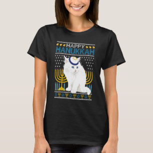 T-shirt Chat de Hanukkah Joyeux Fête Juive Hanukkah Moche