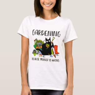 T-shirt Chat de jardinage amusant