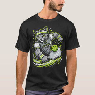 T-shirt Chat de joueur de pickleball drôle Paddle Sports