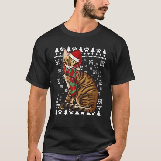 T-shirt Chat de Joueur Noël Noël de Noël (Devant)