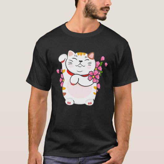 T-shirt Chat de la chance Maneki Neko (Devant)
