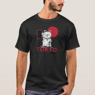 T-shirt Chat de la Chance Maneki Neko Bras qui Bouge Kawai