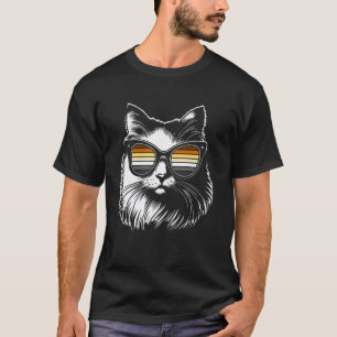 T-shirt Chat de la fierté de l'ours cool avec des lunettes