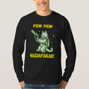 T-shirt Chat de la forêt norvégienne astronaute spatial Pe