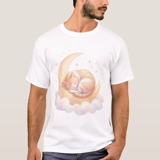 T-shirt Chat de la Lune Dormante 🌙🐱 (Devant)