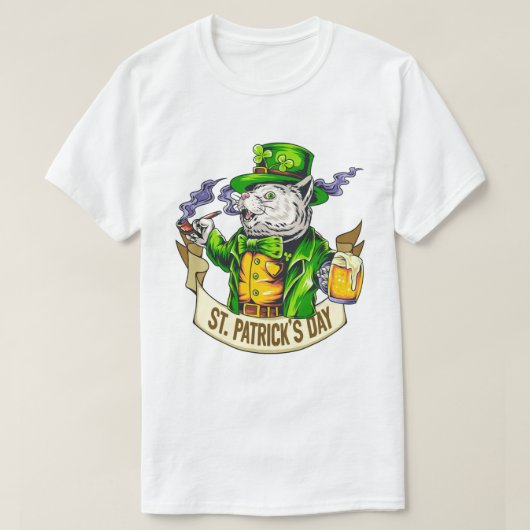 T-shirt Chat de la Saint Patrick (Design devant)