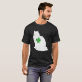 T-shirt Chat de la Saint-Patrick Ragdoll Trèfle (Devant entier)