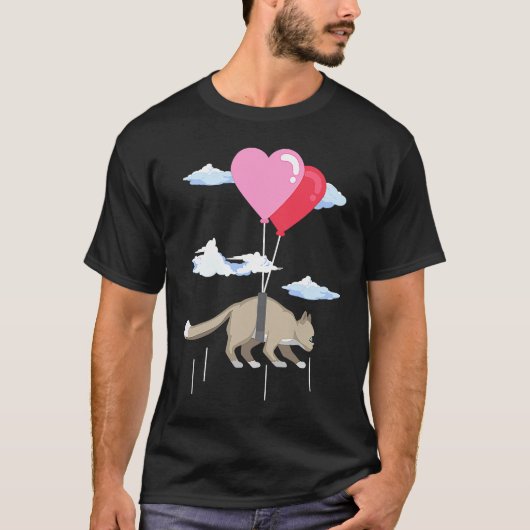 T-shirt Chat de la Saint-Valentin Mignon Persan (Devant)