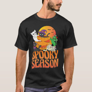 T-shirt Chat de la saison effrayante aime Halloween  Céléb