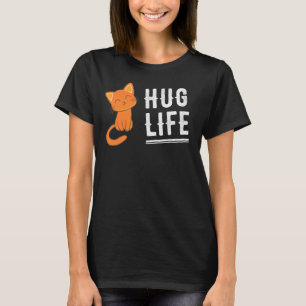 T-shirt Chat de la vie d'étreinte