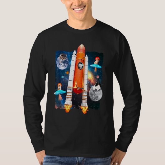 T-shirt Chat de l'espace (Devant)