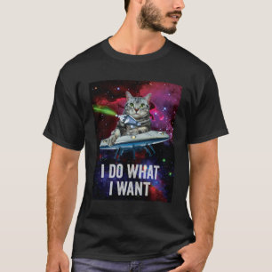 T-shirt Chat de l'espace extraterrestre UFO