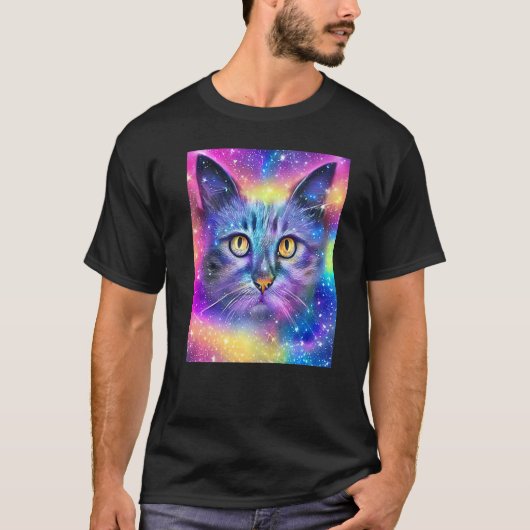 T-shirt Chat de l'espace Kitty Chat Chat Dans Le Style De (Devant)