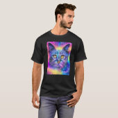 T-shirt Chat de l'espace Kitty Chat Chat Dans Le Style De (Devant entier)