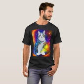 T-shirt Chat de l'espace Kitty Chat dans le style de chat (Devant entier)