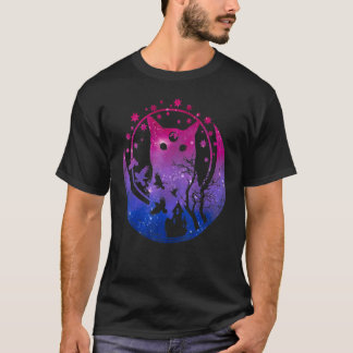 T-shirt Chat de l'espace lunaire bisexuel Fête LGBT Gay Pr
