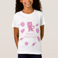 Chat de l'espace Rose Galaxie Anniversaire