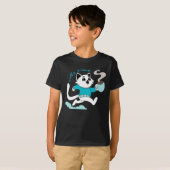 T-shirt chat de l'heure du café (Devant entier)
