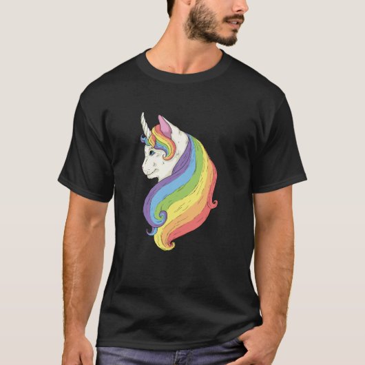 T-shirt Chat de licorne (Devant)