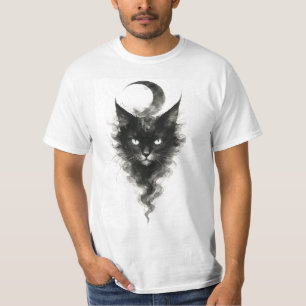 T-shirt Chat de l'Ombre Lunaire – Œuvre d'Art Créature Noc