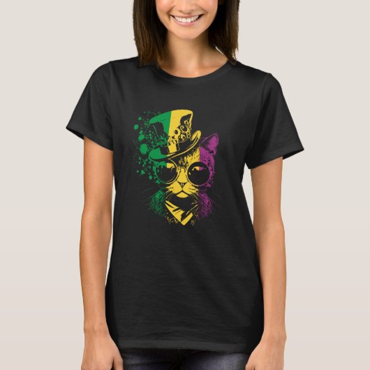 T-shirt Chat de Mardi Gras 1 (Devant)