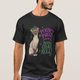 T-shirt Chat de Mardi Gras : Bondissez avec Fierté Masque