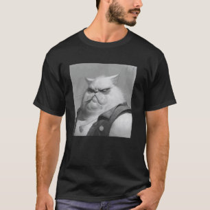 T-shirt chat de mauvaise humeur, chat drôle 1