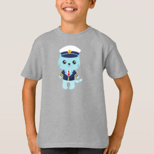 T-shirt Chat de mer, Casquette de mer, Capitaine de bateau