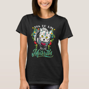 T-shirt Chat de Mexico Dia De Los Muertos