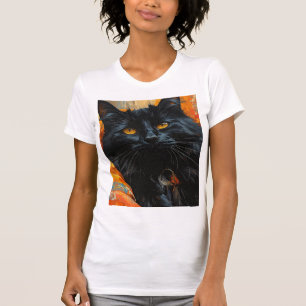 T-shirt Chat de minuit aux yeux dorés