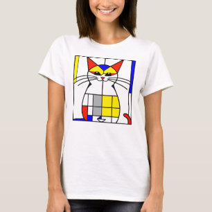 T-shirt Chat de Mondrian