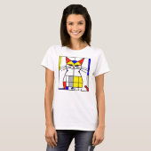 T-shirt Chat de Mondrian (Devant entier)