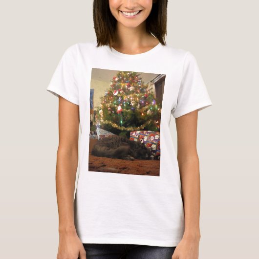 T-shirt Chat de Noël (Devant)