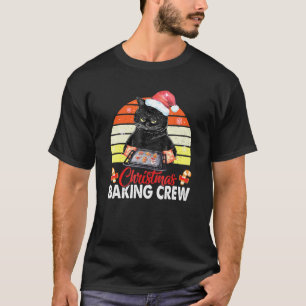 T-shirt Chat de Noël Cookie Baking Creew Xmas