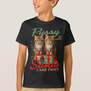 T-shirt Chat de Noël coquin drôle blague canular humour