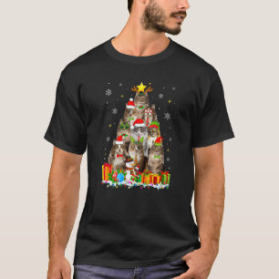 T-shirt Chat de Noël de l'Arbre de la Forêt Norvégienne Dé