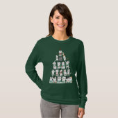 T-shirt Chat de Noël Funny Tree Funny Drôle (Devant entier)