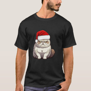 T-shirt Chat de Noël grincheux