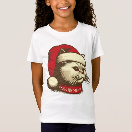 T-Shirt Chat de Noël Grump (Devant)