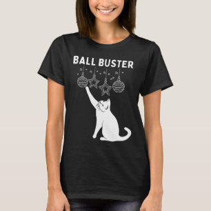 T-shirt Chat de Noël Ll Buster Ornements de Noël Drôle de 
