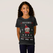 T-Shirt Chat de Noël mignon (Devant entier)