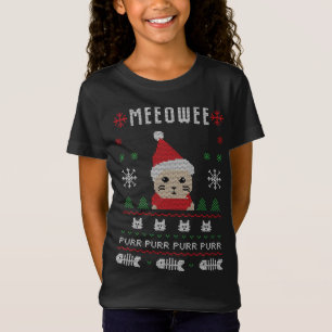 T-Shirt Chat de Noël mignon