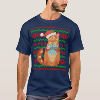 T-shirt Chat de Noël moche