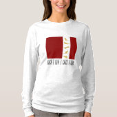 T-shirt Chat de Noël Moderne Rouge Blanc Or (Devant)