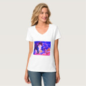 T-shirt Chat de Noël noir et blanc (Devant entier)