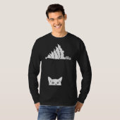 T-shirt Chat de Noël Rouge Tipping Xmas Tree Over Meowchat (Devant entier)