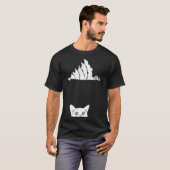T-shirt Chat de Noël Rouge Tipping Xmas Tree Over Meowchat (Devant entier)