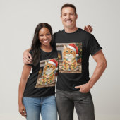 T-Shirt Chat de Noël Vintage (Unisexe)