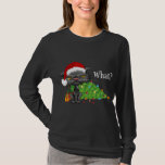 T-shirt Chat de Noël What Bed Chat Santa Hat Christmas T<br><div class="desc">Noël Chat What Bored Chat Santa Hat Noël Arbre Noël Noël Noël</div>