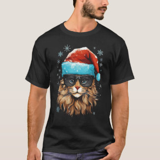 T-shirt Chat de Noël Xmas Pyjama Famille Tenue de fête ass